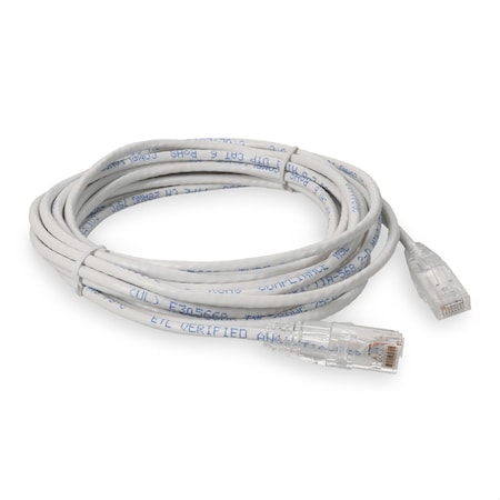 Add-On 35FT RJ-45 MALE TO RJ-45 MALE STRAIGHT WHITE CAT6 SLIM UTP COPPER PVC ADD-35FSLCAT6-WE